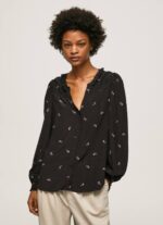 multi blusa con volantes y cachemira Pepe Jeans 06X4329 mujer - Imagen 3