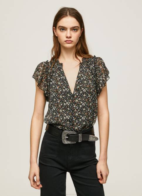 multi_blusa_de_gasa_con_estampado_floral_pepe_jeans_06x4367_mujer.jpg multi blusa de gasa con estampado floral Pepe Jeans 06X4367 mujer - Imagen 1