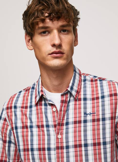 multi camisa de popelina a cuadros loick Pepe Jeans 06X41067 hombres - Imagen 3