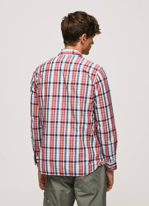 multi camisa de popelina a cuadros loick Pepe Jeans 06X41067 hombres - Imagen 4
