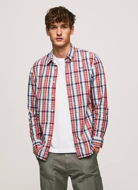 multi_camisa_de_popelina_a_cuadros_loick_pepe_jeans_06x41067_hombres.jpg multi camisa de popelina a cuadros loick Pepe Jeans 06X41067 hombres - Imagen 1