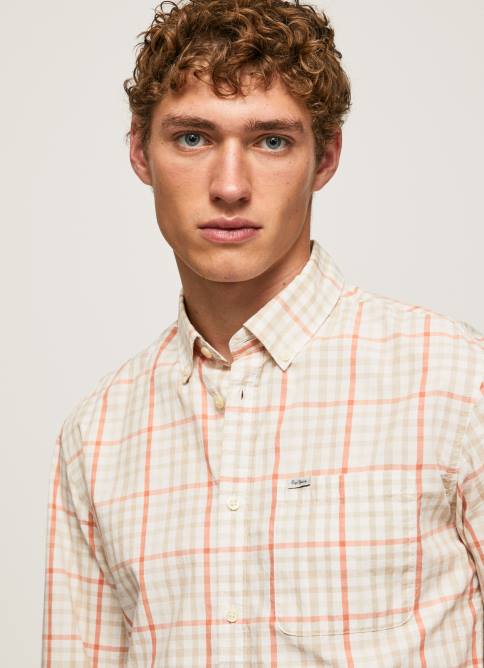multi camisa de popelina a cuadros lory Pepe Jeans 06X41068 hombres - Imagen 4