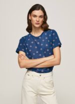 multi camiseta con estampado floral Pepe Jeans 06X4444 mujer