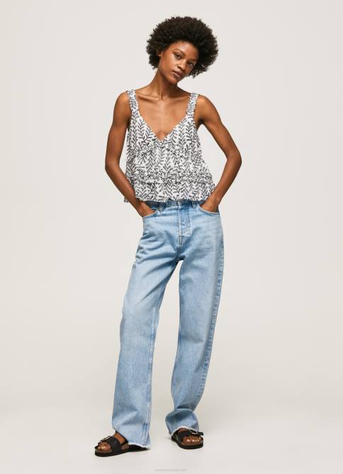 multi camiseta sin mangas con estampado floral Pepe Jeans 06X4334 mujer - Imagen 2