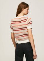 multi cárdigan de algodón con estampado de rayas Pepe Jeans 06X4235 mujer - Imagen 4