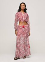 multi falda con estampado floral Pepe Jeans 06X4477 mujer