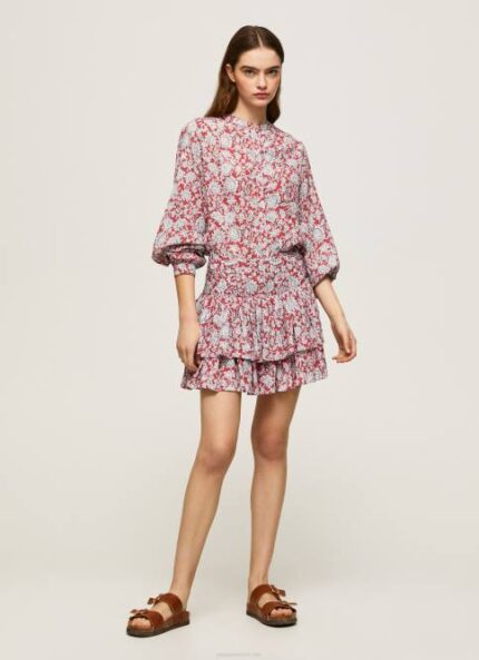 multi falda con estampado floral Pepe Jeans 06X4503 mujer