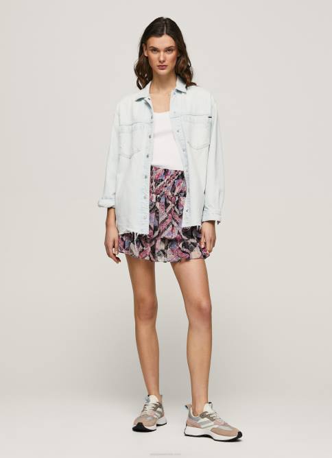multi_falda_fluida_con_volantes_pepe_jeans_06x4494_mujer.jpg multi falda fluida con volantes Pepe Jeans 06X4494 mujer - Imagen 1