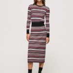 multi falda midi de canalé Pepe Jeans 06X4501 mujer