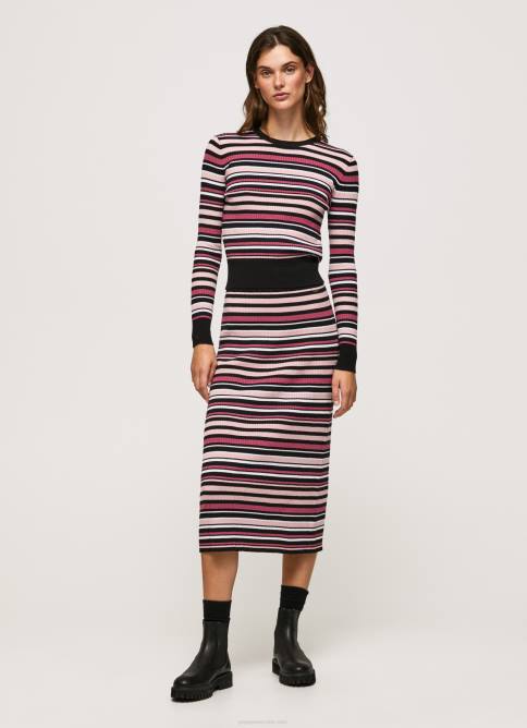 multi_falda_midi_de_canale_pepe_jeans_06x4501_mujer.jpg multi falda midi de canalé Pepe Jeans 06X4501 mujer - Imagen 1