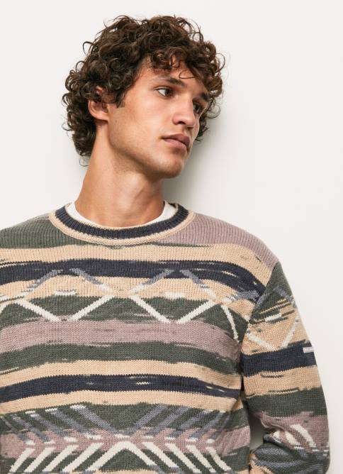 multi jersey a rayas con cuello redondo Pepe Jeans 06X4857 hombres - Imagen 4