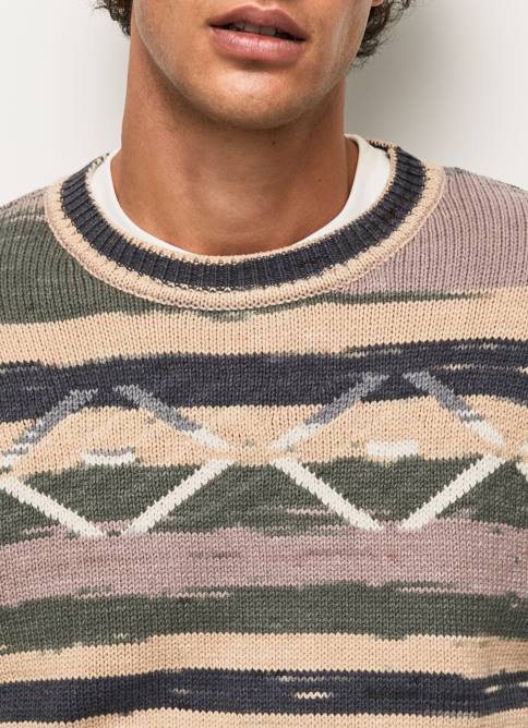 multi jersey a rayas con cuello redondo Pepe Jeans 06X4857 hombres - Imagen 5