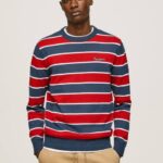 multi jersey de algodón con estampado de rayas Pepe Jeans 06X4861 hombres