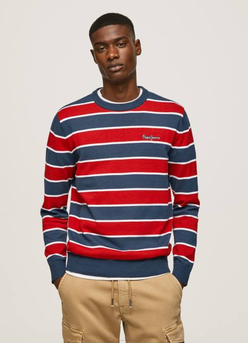 multi_jersey_de_algodon_con_estampado_de_rayas_pepe_jeans_06x4861_hombres.jpg multi jersey de algodón con estampado de rayas Pepe Jeans 06X4861 hombres - Imagen 1