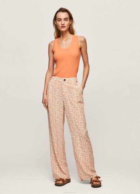 multi pantalones rectos con estampado floral Pepe Jeans 06X4314 mujer - Imagen 2