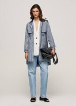 multi parka ligera con logo en toda la prenda Pepe Jeans 06X4137 mujer