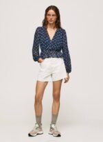 multi top corto con escote en V Pepe Jeans 06X4358 mujer - Imagen 2