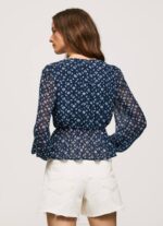 multi top corto con escote en V Pepe Jeans 06X4358 mujer - Imagen 4