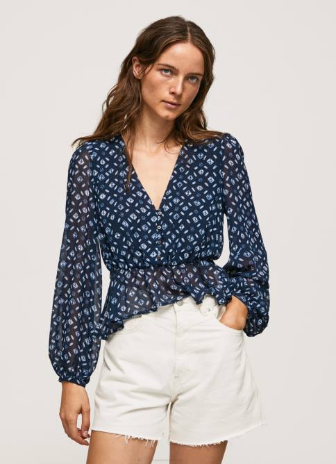 multi_top_corto_con_escote_en_v_pepe_jeans_06x4358_mujer.jpg multi top corto con escote en V Pepe Jeans 06X4358 mujer - Imagen 1