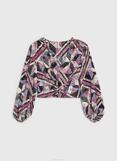 multi top corto con estampado de cachemira Pepe Jeans 06X4377 mujer - Imagen 5