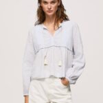multi túnica de gasa de algodón Pepe Jeans 06X4349 mujer