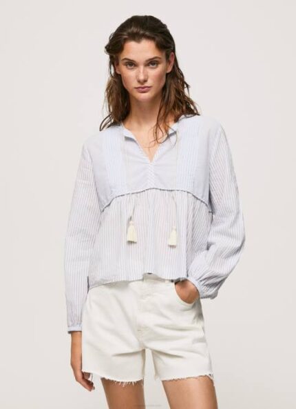 multi túnica de gasa de algodón Pepe Jeans 06X4349 mujer