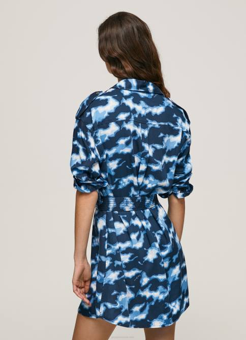 multi vestido camuflaje corto burnet Pepe Jeans 06X4173 mujer - Imagen 4