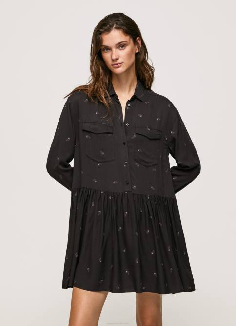 multi vestido corto con estampado de cachemira Pepe Jeans 06X4155 mujer - Imagen 2