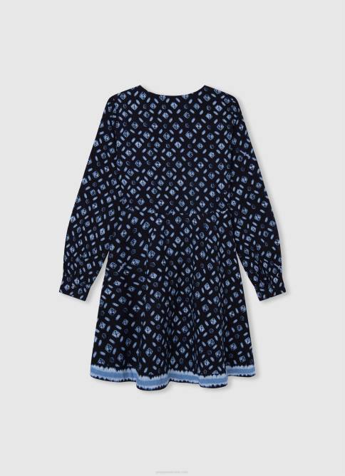 multi vestido corto con estampado geométrico Pepe Jeans 06X41387 chica - Imagen 2