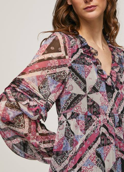 multi vestido corto de corte boxy Pepe Jeans 06X4179 mujer - Imagen 2