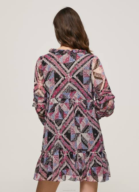 multi vestido corto de corte boxy Pepe Jeans 06X4179 mujer - Imagen 3