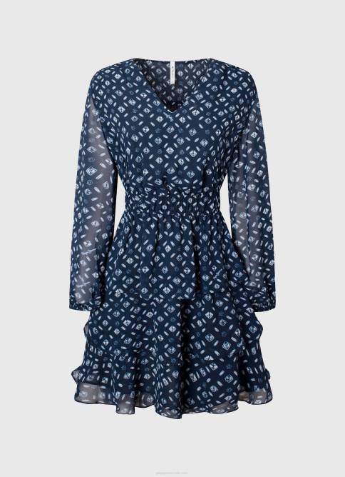 multi vestido corto eyra estampado Pepe Jeans 06X4198 mujer - Imagen 5