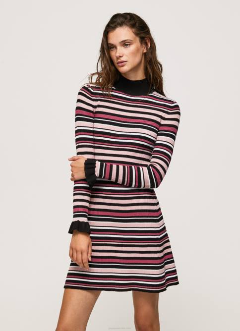 multi_vestido_corto_tejido_a_rayas_pepe_jeans_06x4174_mujer.jpg multi vestido corto tejido a rayas Pepe Jeans 06X4174 mujer - Imagen 1