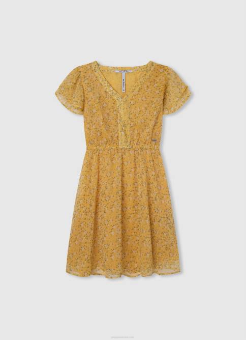 multi_vestido_de_gasa_floral_pepe_jeans_06x41400_chica.jpg multi vestido de gasa floral Pepe Jeans 06X41400 chica - Imagen 1