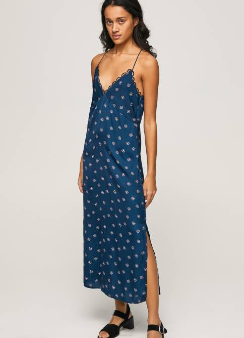 multi vestido Pala de satén floral Pepe Jeans 06X4161 mujer - Imagen 2