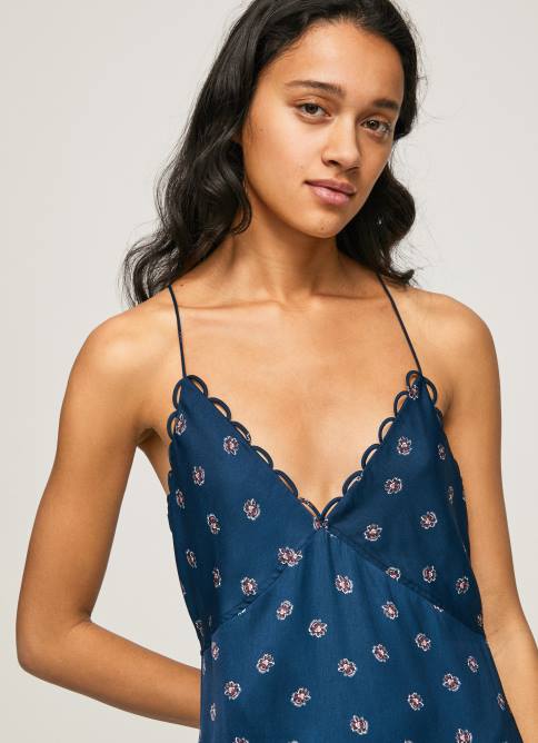multi vestido Pala de satén floral Pepe Jeans 06X4161 mujer - Imagen 3
