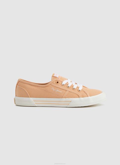naranja_claro_zapatillas_brady_basicas_pepe_jeans_06x4630_mujer.jpg naranja claro zapatillas brady basicas Pepe Jeans 06X4630 mujer - Imagen 1