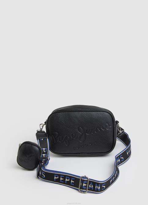 negro bolsa crossbody con logo en relieve Pepe Jeans 06X4713 mujer - Imagen 1