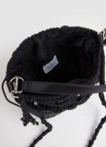 negro bolso bombonera de macramé y paja Pepe Jeans 06X4741 mujer - Imagen 3