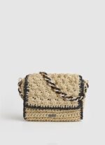 negro bolso bombonera de paja Pepe Jeans 06X4719 mujer - Imagen 5