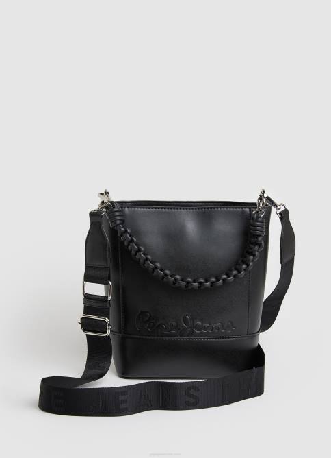 negro bolso de hombro con asa desmontable Pepe Jeans 06X4734 mujer - Imagen 5