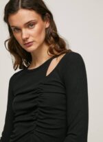 negro camiseta asimétrica de manga larga Pepe Jeans 06X4405 mujer - Imagen 2