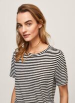negro camiseta con estampado de rayas Pepe Jeans 06X4459 mujer - Imagen 3