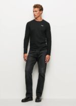 negro camiseta de manga larga de algodón Pepe Jeans 06X41008 hombres - Imagen 2