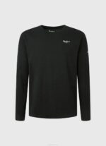 negro camiseta de manga larga de algodón Pepe Jeans 06X41008 hombres - Imagen 5