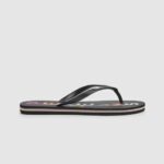 negro Chanclas de playa con letras de rastrillo Pepe Jeans 06X4697 mujer