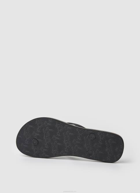 negro Chanclas de playa con letras de rastrillo Pepe Jeans 06X4697 mujer - Imagen 5