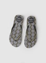 negro chanclas de playa con monedas de rastrillo Pepe Jeans 06X4704 mujer - Imagen 2