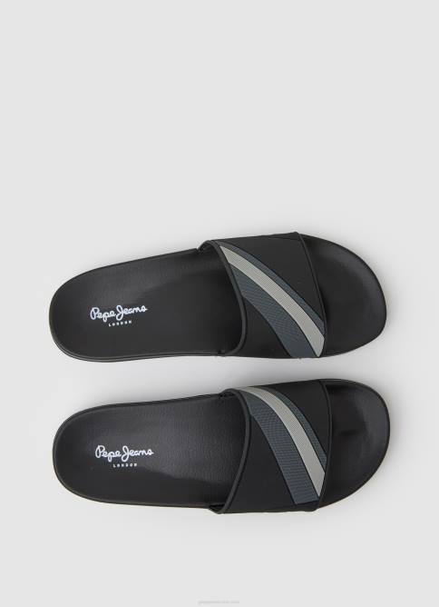 negro chanclas de playa con textura deslizante Pepe Jeans 06X41263 hombres - Imagen 2
