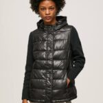 negro chaqueta acolchada con acabado mate Pepe Jeans 06X4121 mujer